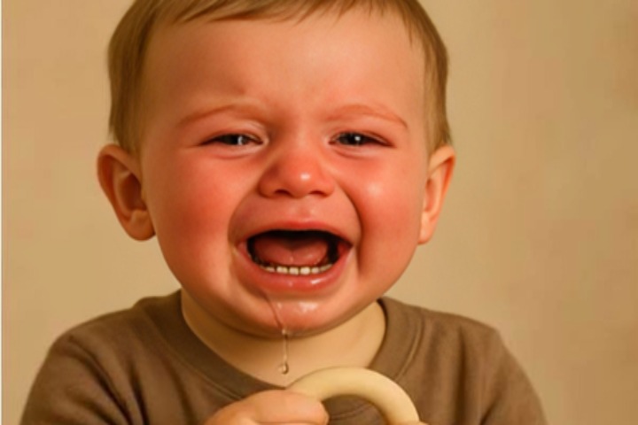 تب و درآمدن دندان نیش کودک